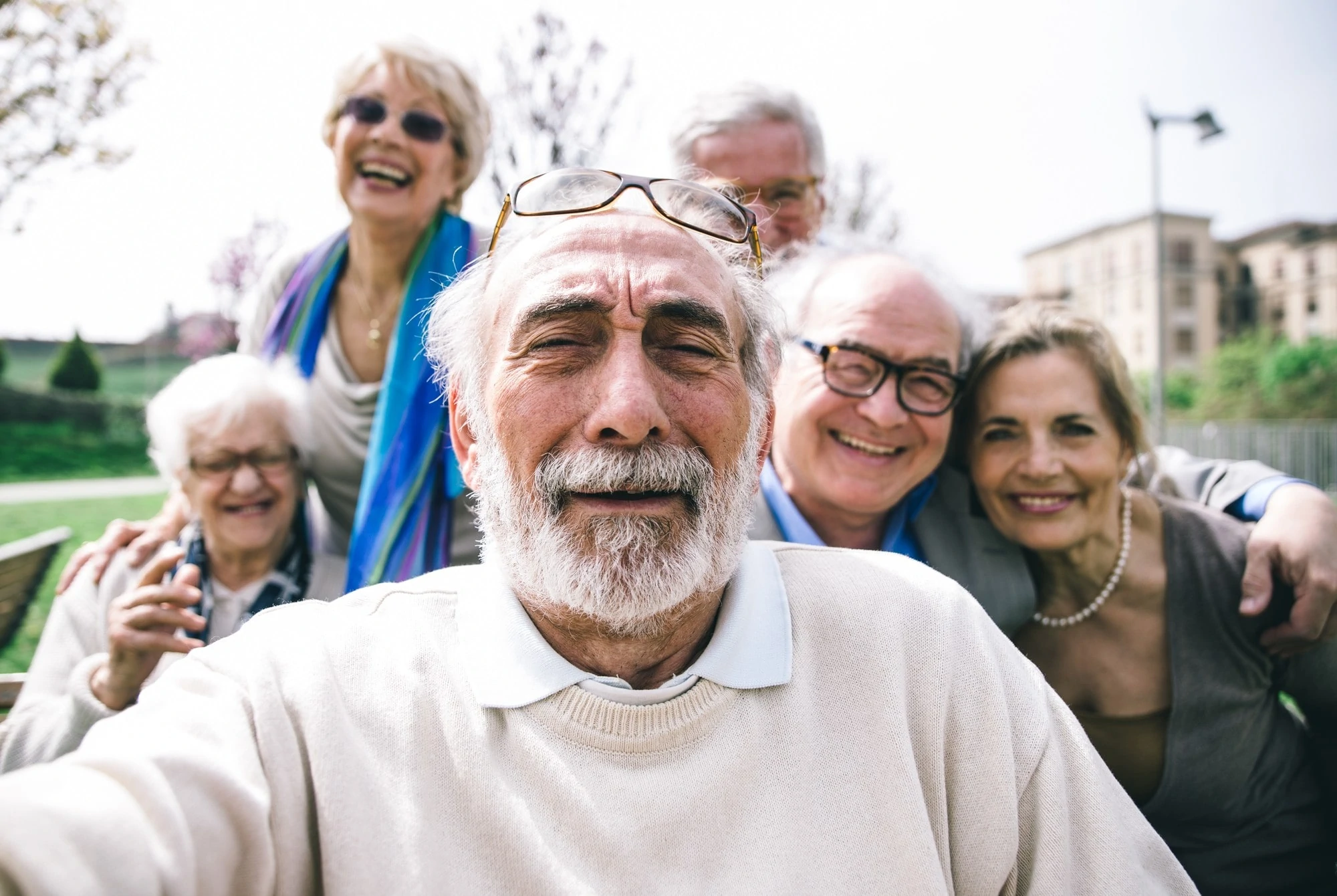 All Enjoying A Cheerful Moment Together.